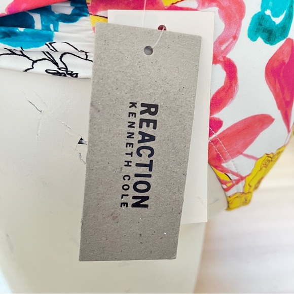 New Reaction Kenneth Cole Women's Tankini Swimsuit Set Small Colorful Floral - Picture 8 of 9